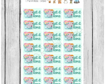 Mini Sticker Sheet - laundry, get it done - planner stickers
