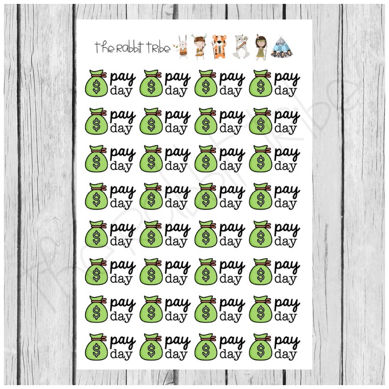 Mini Sticker Sheets pay day icon planner stickers image 1