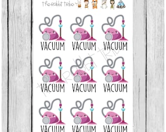 Mini Sticker Sheet - vacuum - planner stickers