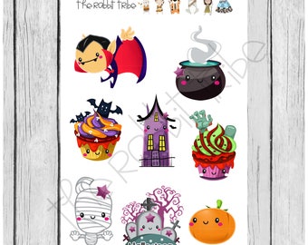 Mini Sticker Sheet - Halloween - Haunted House - planner stickers