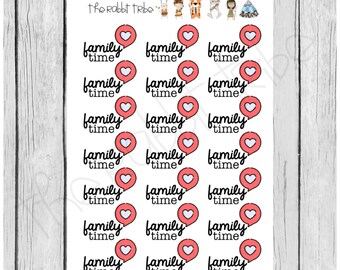 Mini Sticker Sheet - family time- planner stickers