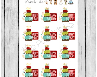 Mini Sticker Sheets - birthday - planner stickers