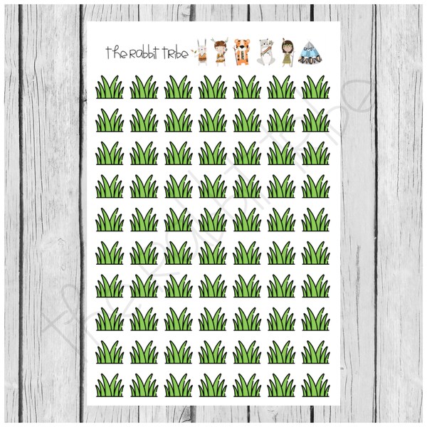 Mini Sticker Sheet Grass Planner Stickers Etsy Australia