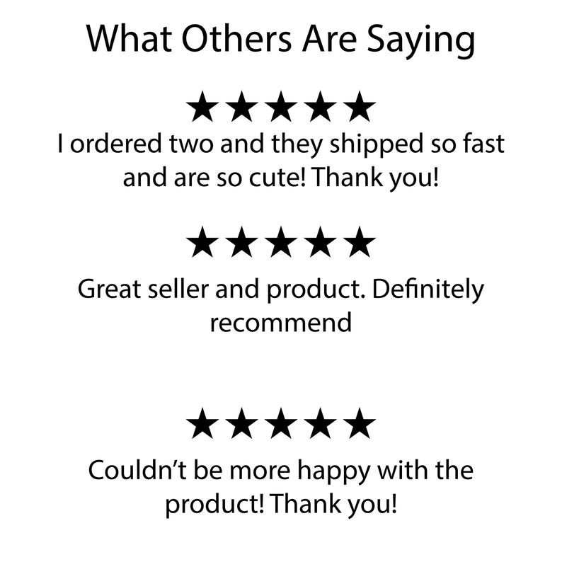 May include: White background with the text "What Others Are Saying" and three customer reviews. Each review includes five black star icons and positive feedback about the product and seller.