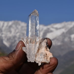 Himalaya Lemurisch Kwartscluster: gezegend nirvana-ijskristal uit Noord-India