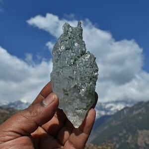 Himalayan Nirvana Quartz Crystal: Anatase on Chlorite, Lemurian Seed