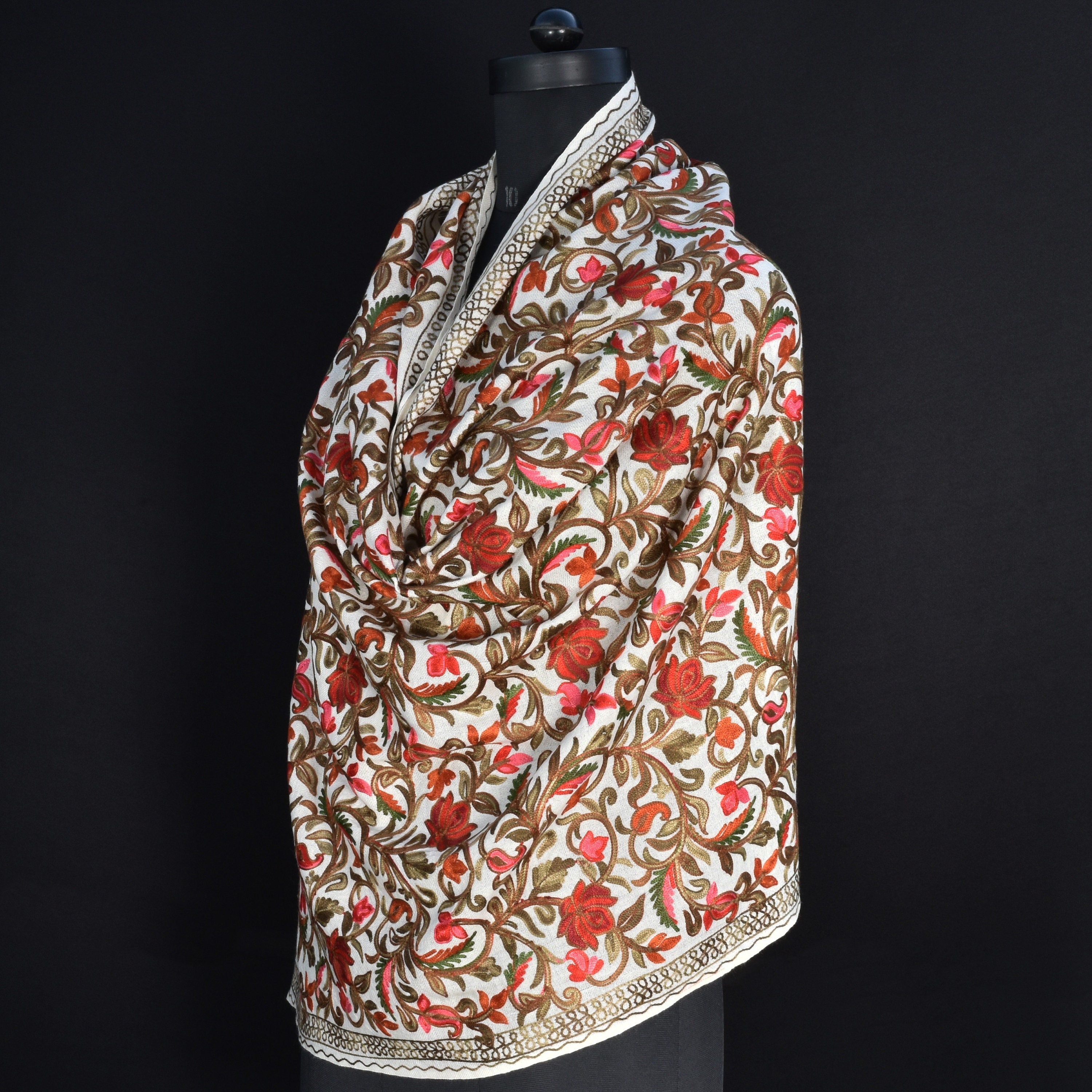 KASHMIR PASHMINA Stole. Handmade with 100 Natural Cashmere & Etsy