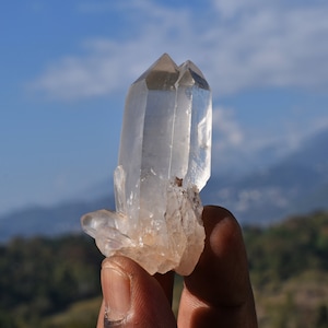SOULMATE SPIRIT QUARTZ Himalayan Glacier Self Healed Lemurian Seed Abundance, Manifestation Crystal with Aperture Key. Blessed & Initiated.