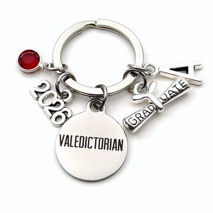 Graduation Gift for Valedictorian Keychain / 2026 Grad Scroll key chain / Graduate Keyring / for him her women men / College University