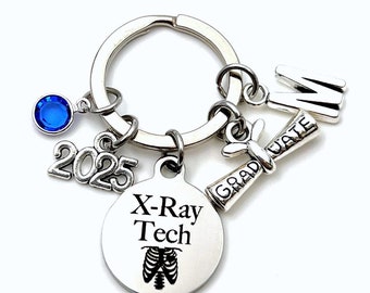 Graduation Gift for X-Ray Tech Keychain / 2025 XRay Grad Key Chain / Radiologic technologist Keyring / Xray Graduate Present / Her Him