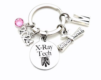 Graduation Gift for X-Ray Tech Keychain / 2024 XRay Grad Key Chain / Radiologic technologist Keyring / Xray Graduate Present / Her Him