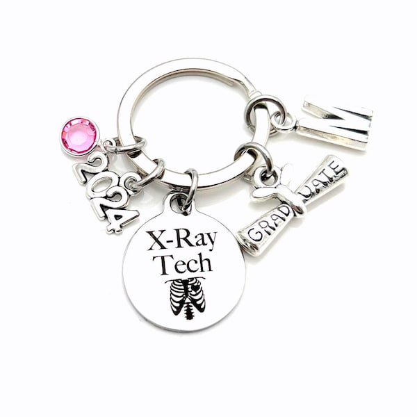 Graduation Gift for X-Ray Tech Keychain / 2024 XRay Grad Key Chain / Radiologic technologist Keyring / Xray Graduate Present / Her Him