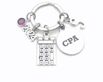 2024 Graduation Gift for Accountant / Retirement CPA Key chain / Chartered Professional Accountant Present / Calculator Keychain CPA present