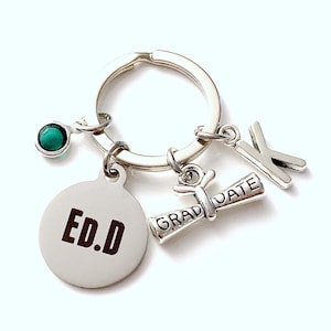 ED.D Schlüsselanhänger, Abschlussgeschenk für EDD Schlüsselanhänger, ED D Schlüsselanhänger, grad Geschenk für Ausbildung Studenten, Lehrer Lehre graduierte Doktorandin
