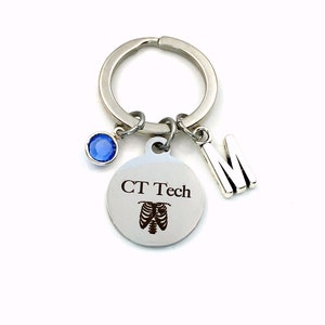 CT Tech Keychain, Gift for CAT Scan Technician Key Chain, Radiologic technologist Present, Radiographer X-Ray