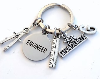 Ingenjörsexamenspresent, ingenjörsnyckelring / ingenjörsnyckelring / examensnyckelring DU väljer ÅRET