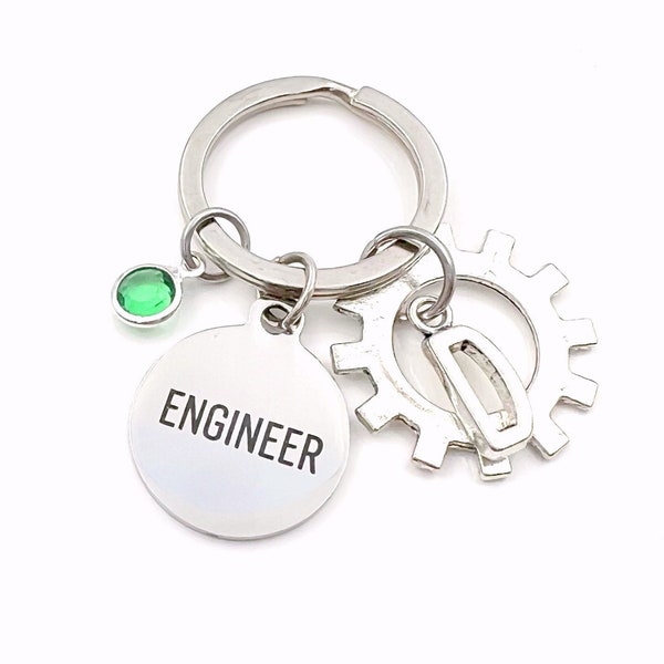 Engineering Graduation Gift, Engineer Keychain, Electrical or Mechanical Key Chain, Gear Keyring, Mechatronics Present, Sustainable Design