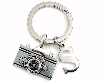 Camera Keychain, Photographer's Key Chain, SLR Keyring, Gift for Photography Student Graduation, custom for men female photo him her