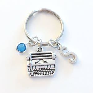 Llavero de periodista, llavero de secretaria, llavero de máquina de escribir, regalo para mujer compañera de trabajo, regalo de escritora, asistente de jefe Gracias