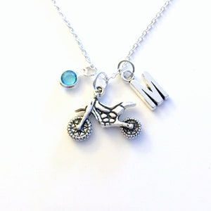 Dirt Bike Halskette, Motorrad Schmuck, Geschenk für Biker Chick, Motocross Charme, Motorrad Geschenk, Freund, Freundin, Sohn, Tochter