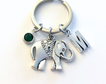 Elephant Pewter Keyring present in Gift in Pouch Key Ring WC