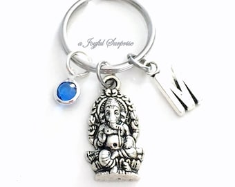 Silver ganesha keychain deals