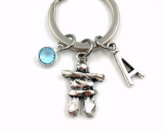 Inukshuk Keychain / Inuit Key Chain / Stone Man Keyring / Inuit Keychain / Personalized birthday present / Christmas Gift travel NWT Canada