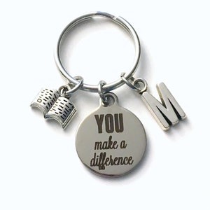 Volunteer Appreciation Gifts Key Chain You Make a Difference - Etsy