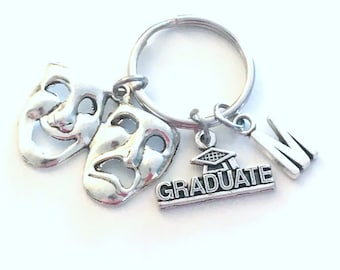 Graduation Gift for Drama student / 2024 Musical Theater Keychain / Mask Key Chain / Actress keyring / Actor Grad Preforming arts College