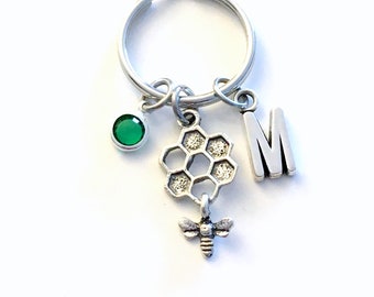 Sleutelhanger honingraat, sleutelhanger hommel, sleutelhanger honingraat, dier cadeau voor bijenhouder