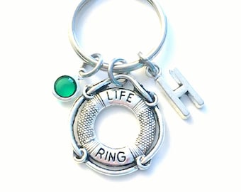 Life Preserver KeyChain, Lifeguard Gift Key Chain, Gift for Swimming Teacher Present, Pool Life Guard Keyring, swim instructor Gift