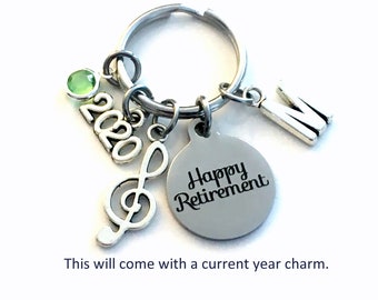 2024 Band Teacher Retirement Gift Keychain / Music Key chain / Treble Note Keyring / Coworker professor Musician Present  / Her Him Women