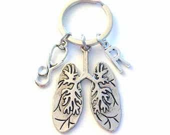 Portachiavi Anatomico Polmone Umano &ndash; TaylorCustom, Colore Argento, Unisex, Made In USA