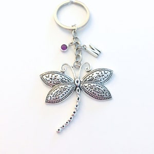 Schlüsselanhänger Taschen Anhänger XL Strass Libelle Dragonfly Silber Bling NEU