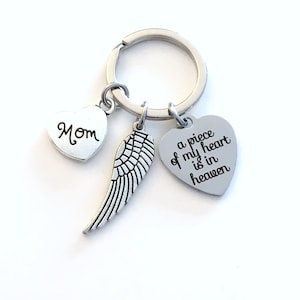A Piece of My Heart is in Heaven Keychain Memorial Key Chain - Etsy