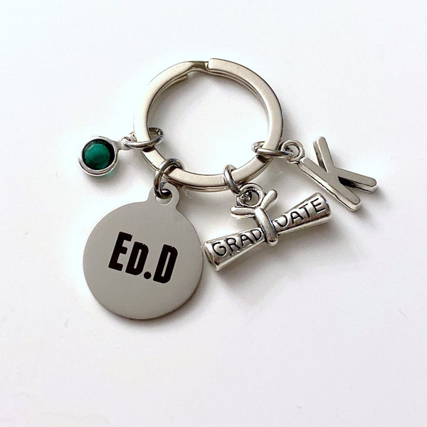 ED.D Keychain, Graduation Gift for EDD Key Chain, ED D Keyring, Grad Gift for Education Student, Teacher Teaching Graduate Doctorate her