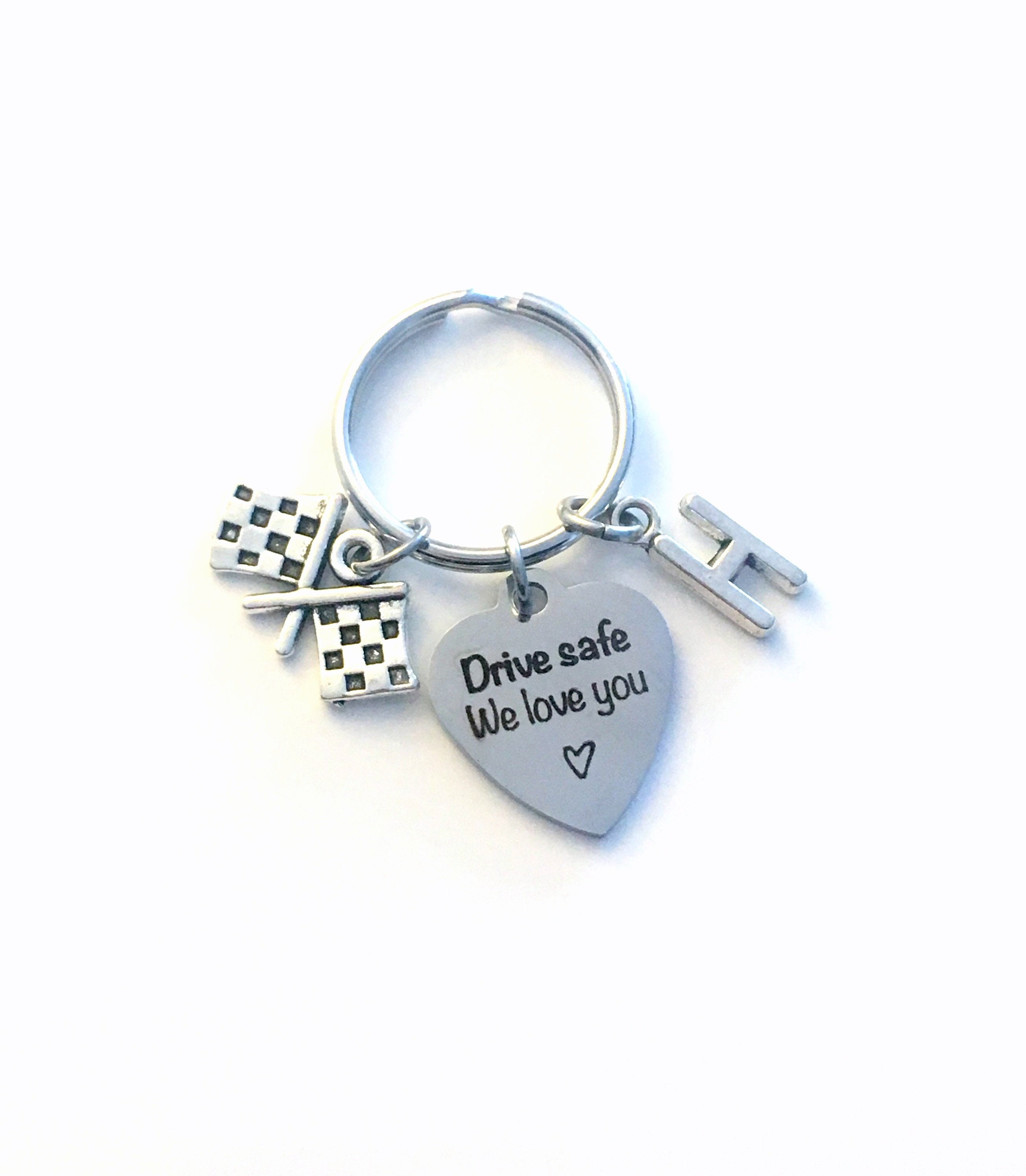 Gift To Son Stainless Steel Accessories Jewelry Keyring Drive Safe Key Chain
