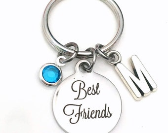 Best Friend Gift, BFF Keychain, Bridal Party Key Chain, Girlfriend Keyring, Birthday or Christmas Present