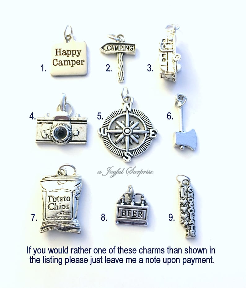 Camper Necklace RV Jewelry Camping Charm Gift for Campground Etsy