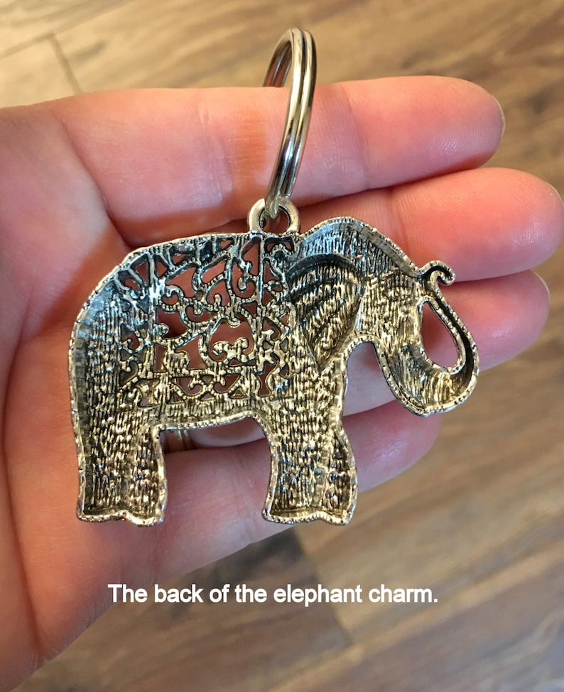 Large Elephant Keychain Animal Key Chain Strength and Etsy