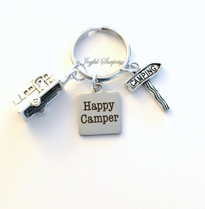 Camping Charm, Add on to any of my listings, 1 single Pendant, Happy Camper, Sign, RV Trailer, Camera, Compass, Potato Chip, Beer, Chocolate image 2