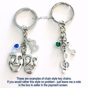 Gift for Boss Gift, Not my Circus, Not my Monkeys Keychain, Funny Coworker Gift Personalized Keyring Custom Key Chain letter initial her him image 9