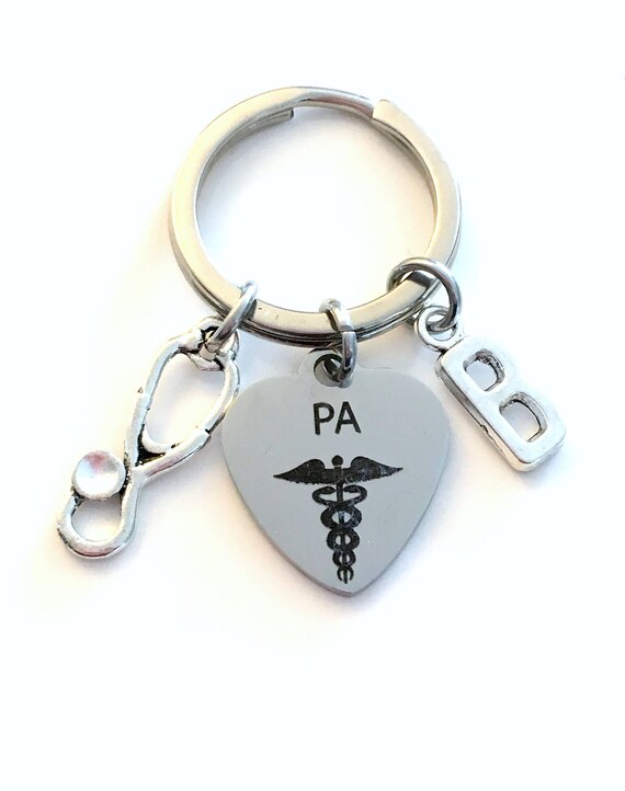 physician assistant gift PA key chain PA student gift Physician Assistant and coffee key chain PA gift physician assistant key ring