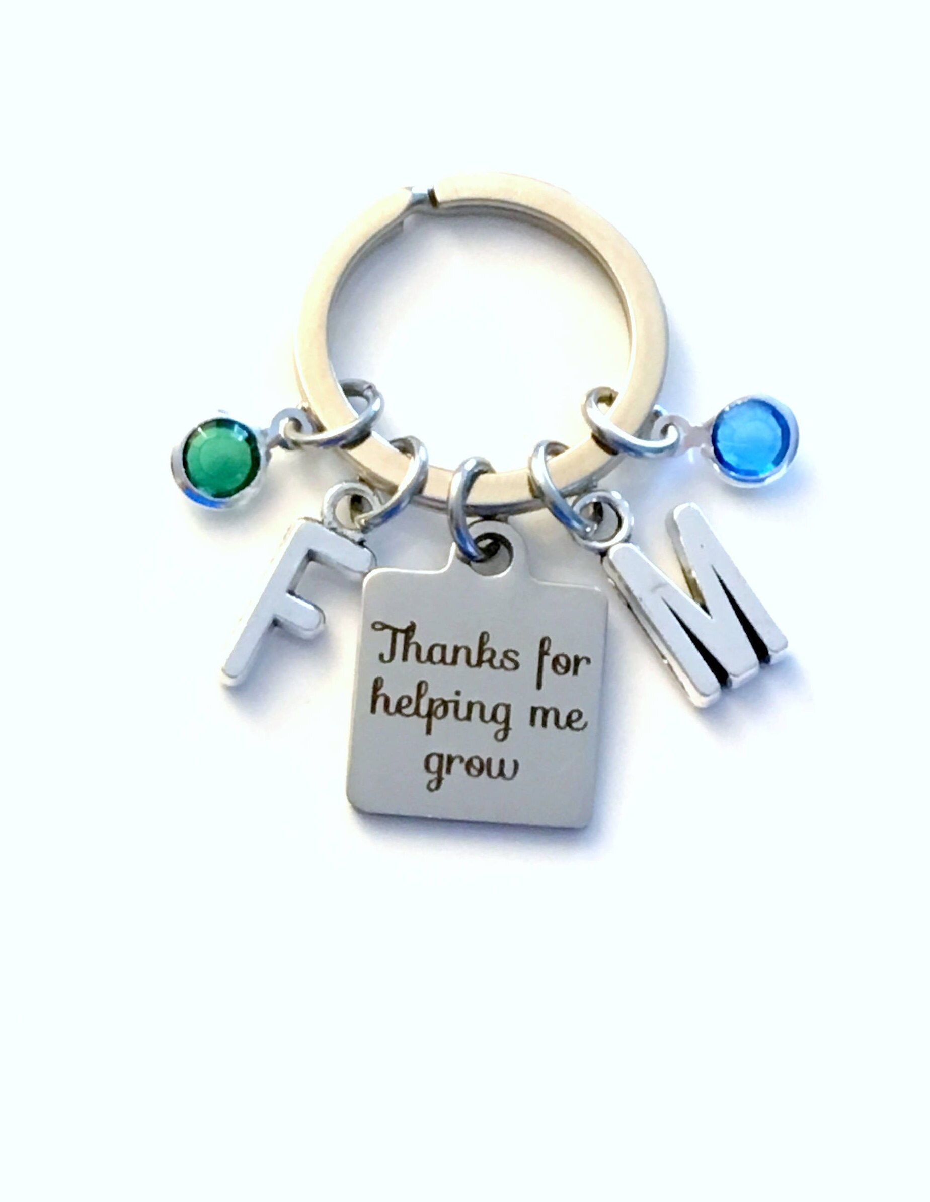 Thanks for helping me grow KeyChain Gift for Nanny Key ...