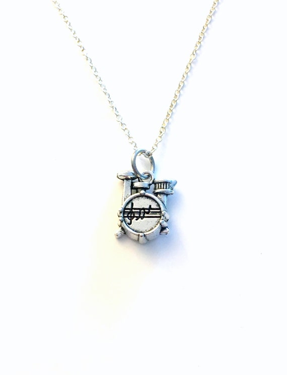 Drummer s Necklace Gifts for Drummers Drumkit Necklace