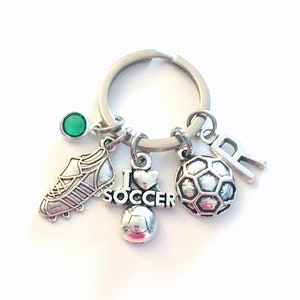 Soccer Charm, Your choice Soccer Ball, Cleat, I love Soccer, 1 Coach, Football Cleat Pendant 1 Silver Soccer Charm Add on or Separate image 2