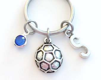Soccer Keychain / Gift for Soccer Player Key Chain / Teenage Boy or Girl / Ball Keyring