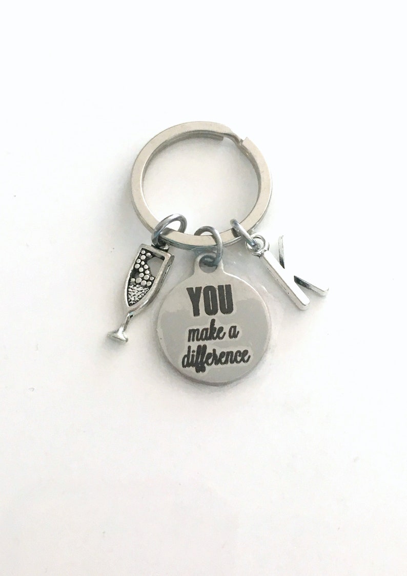 Thank you gift for volunteer reader, Librarian Assistant Keychain, You make a Difference Key Chain School Appreciation Christmas present men image 8