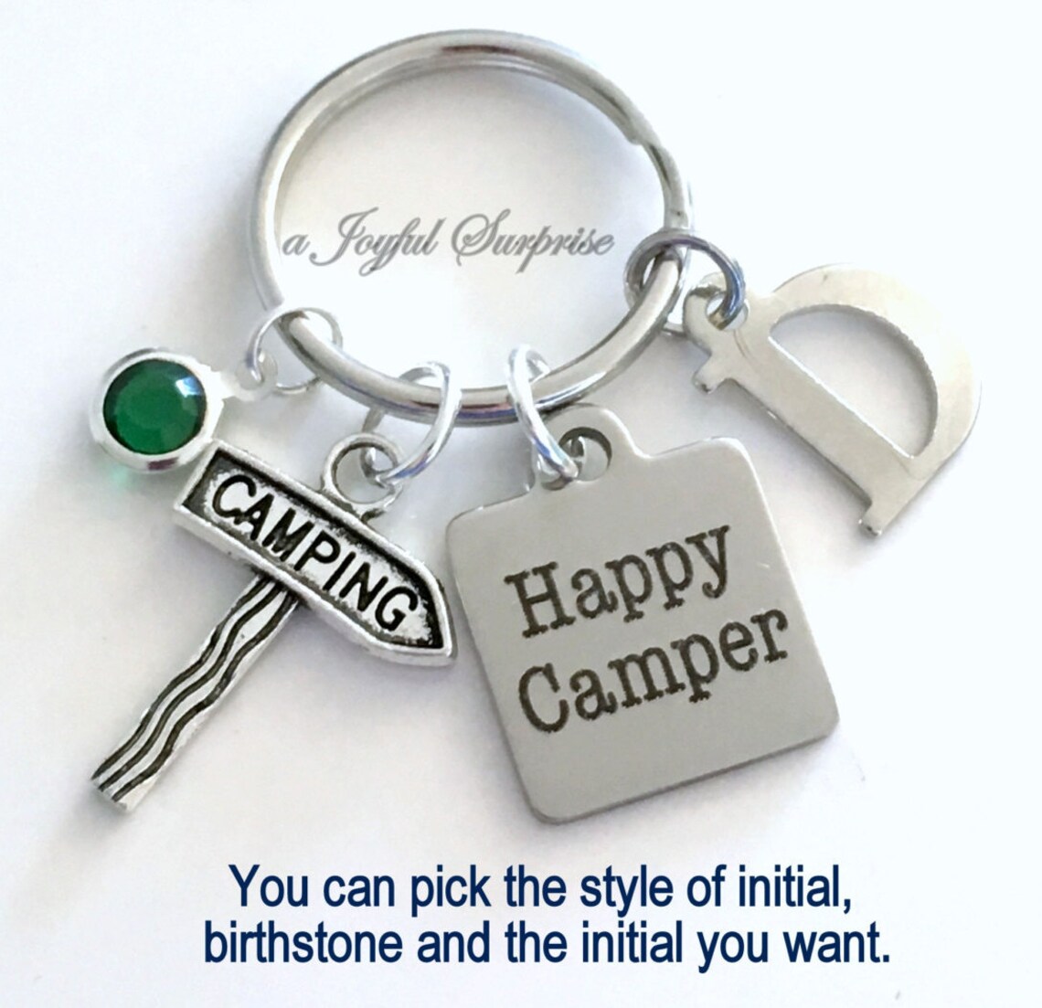 Happy Camper Keychain Camping Key Chain Gift for Camper Etsy Canada