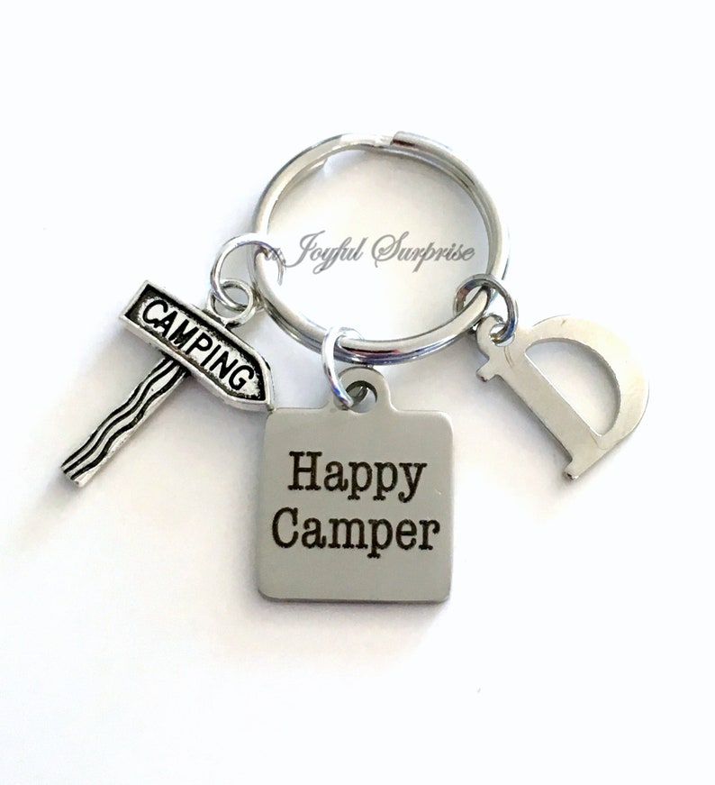 Happy Camper Key Chain Camping Keychain Gift for Campground Etsy UK